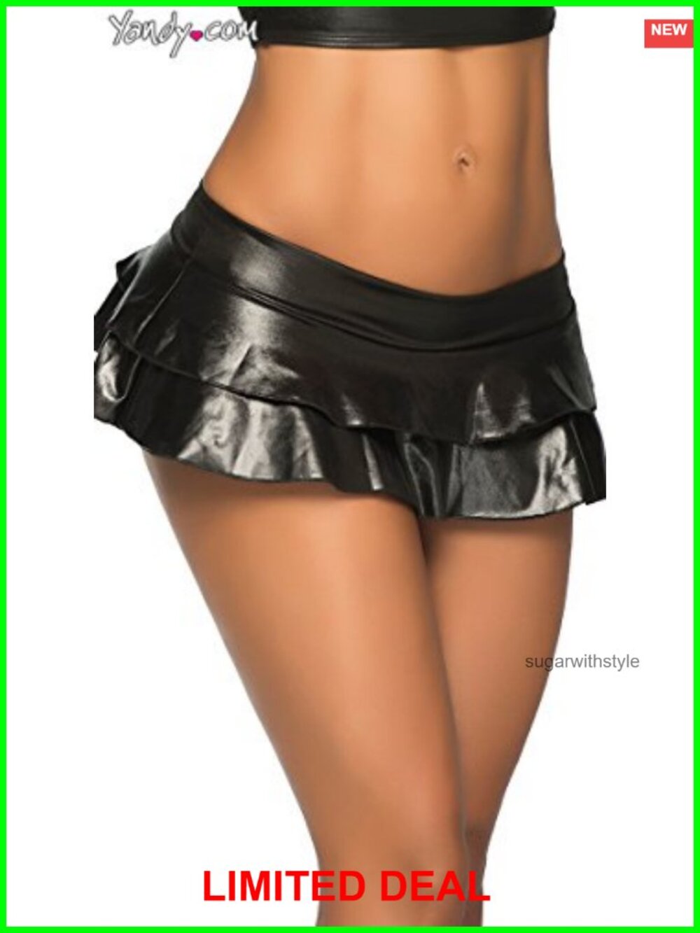 Flirty Double Layered Ruffle Mini Skirt A-Line Dance